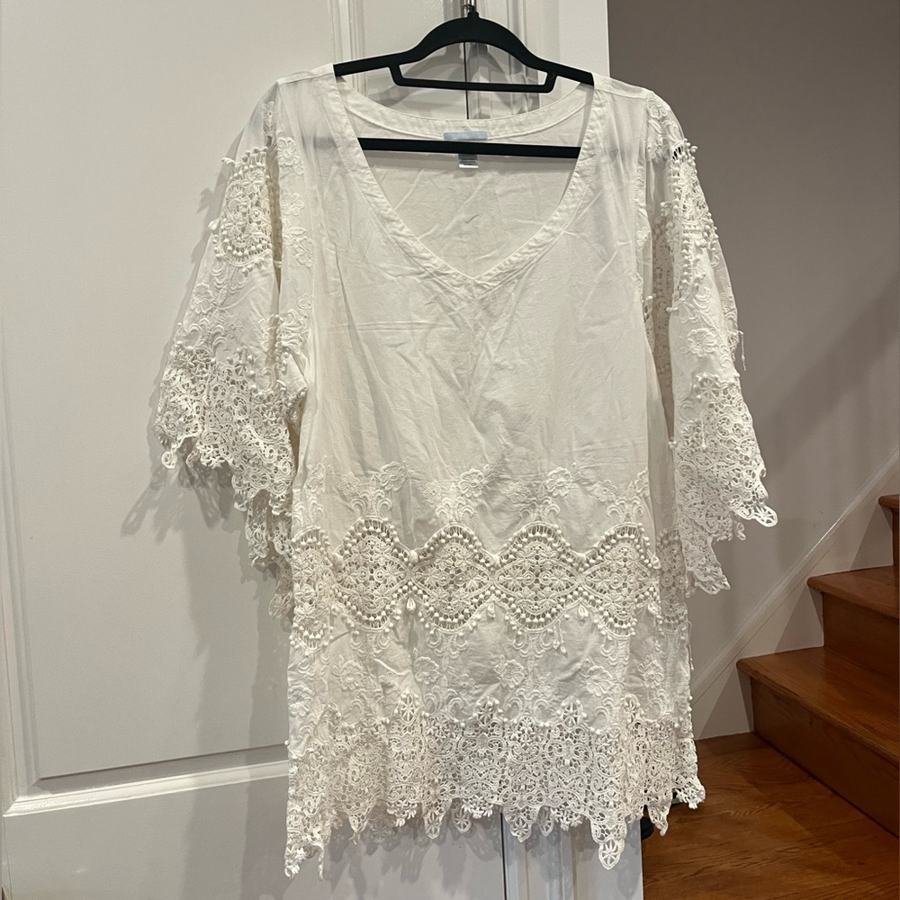 Eberjey White Lace Dress